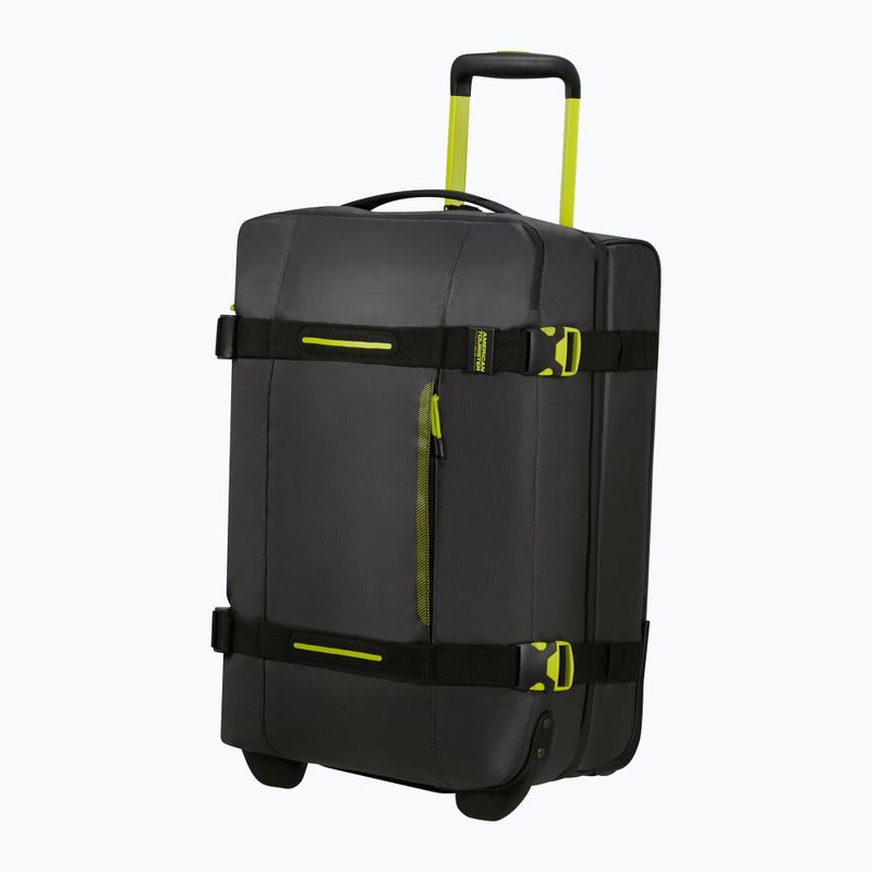 American Tourister Urban Track Duffle con ruote 55 l nero / lime custodia da viaggio 4