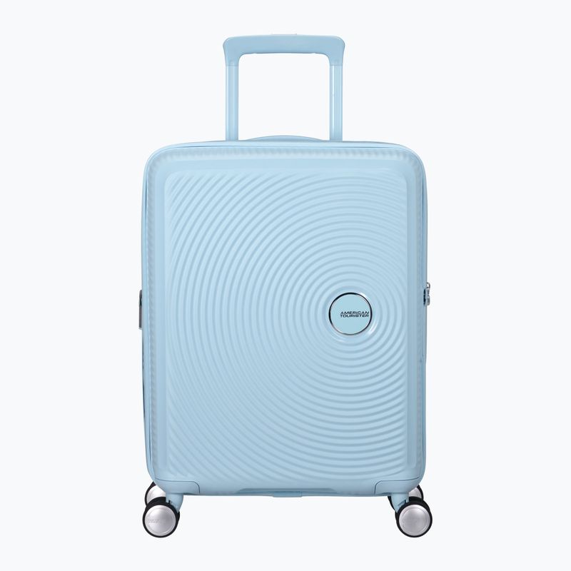 Valigia da viaggio American Tourister Soundbox 41 l blu pastello