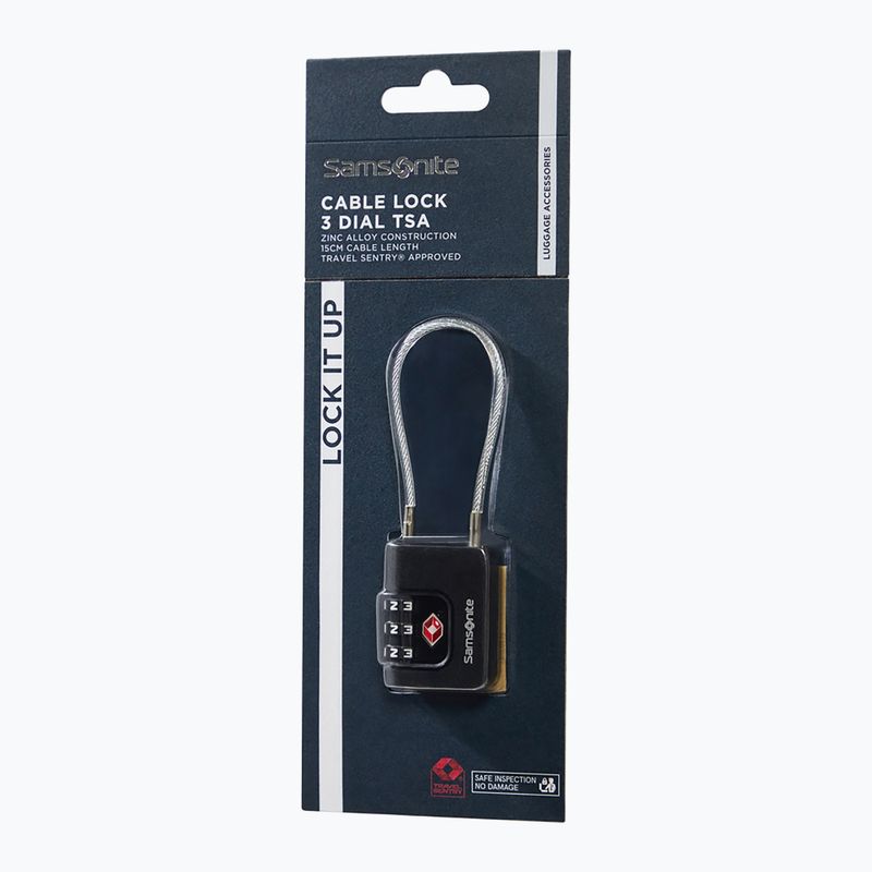 Lucchetto Samsonite Cablelock 3 Dial TSA black 3