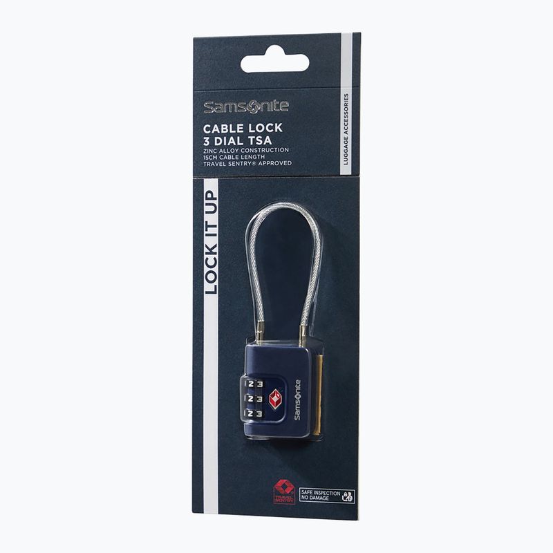 Lucchetto Samsonite Cablelock 3 Dial TSA midnight blue 3