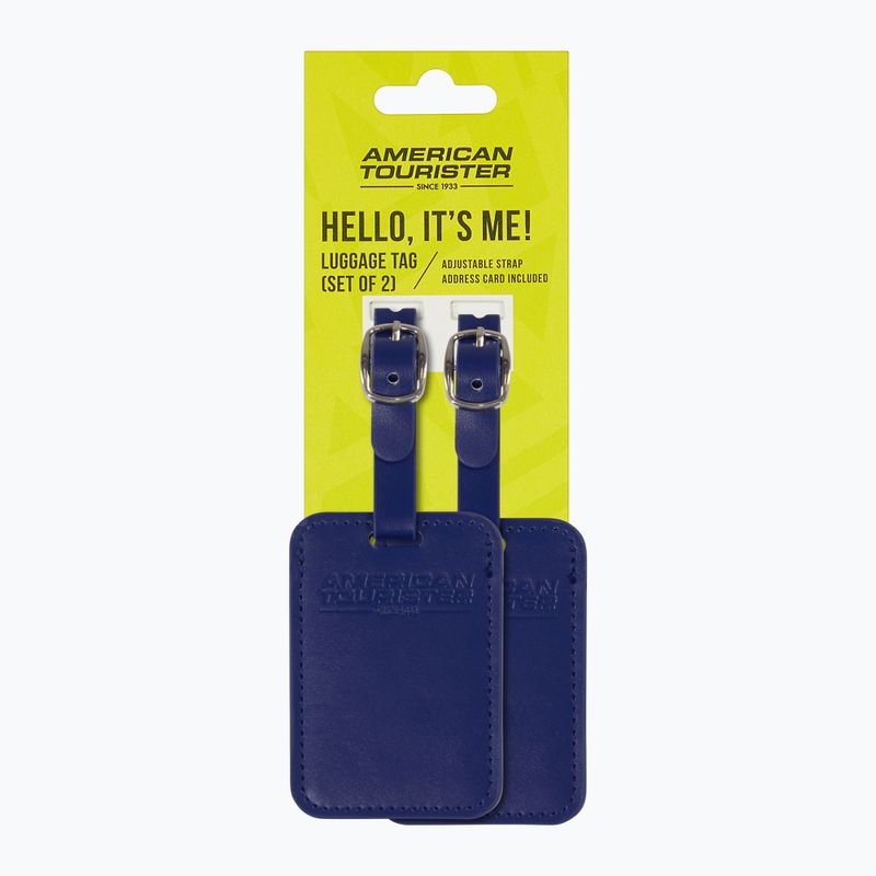 Etichetta per bagagli American Tourister Luggage Tag 2 pcs. dark blue 4