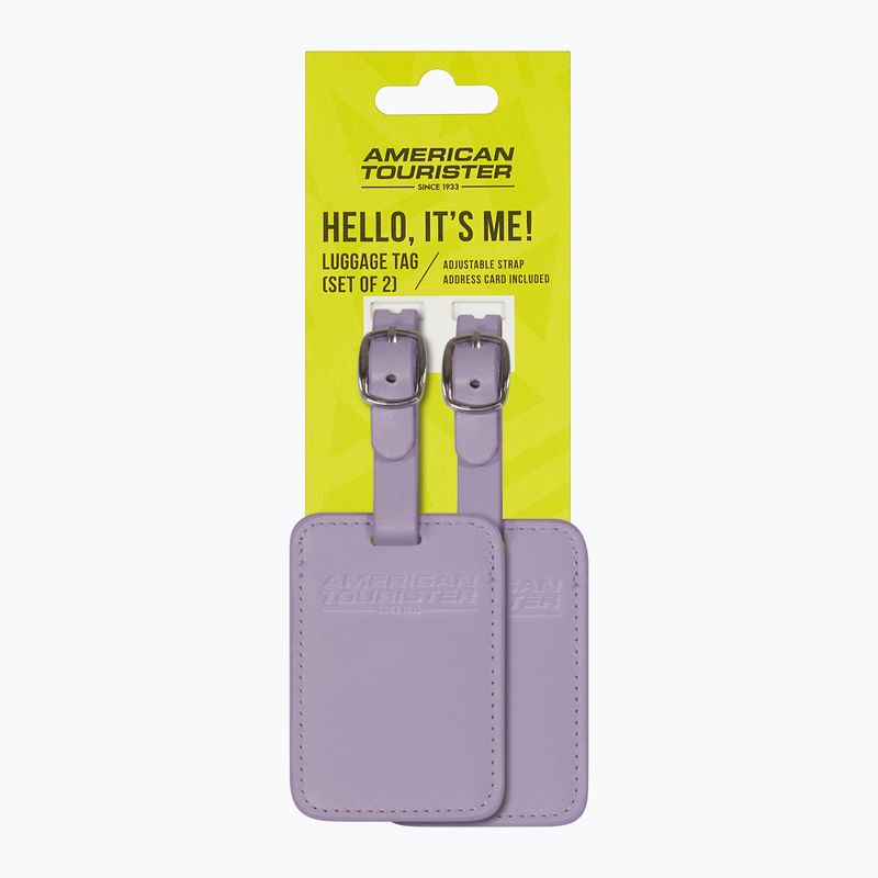Etichetta per bagagli American Tourister Luggage Tag 2 pcs. digital lavender 4