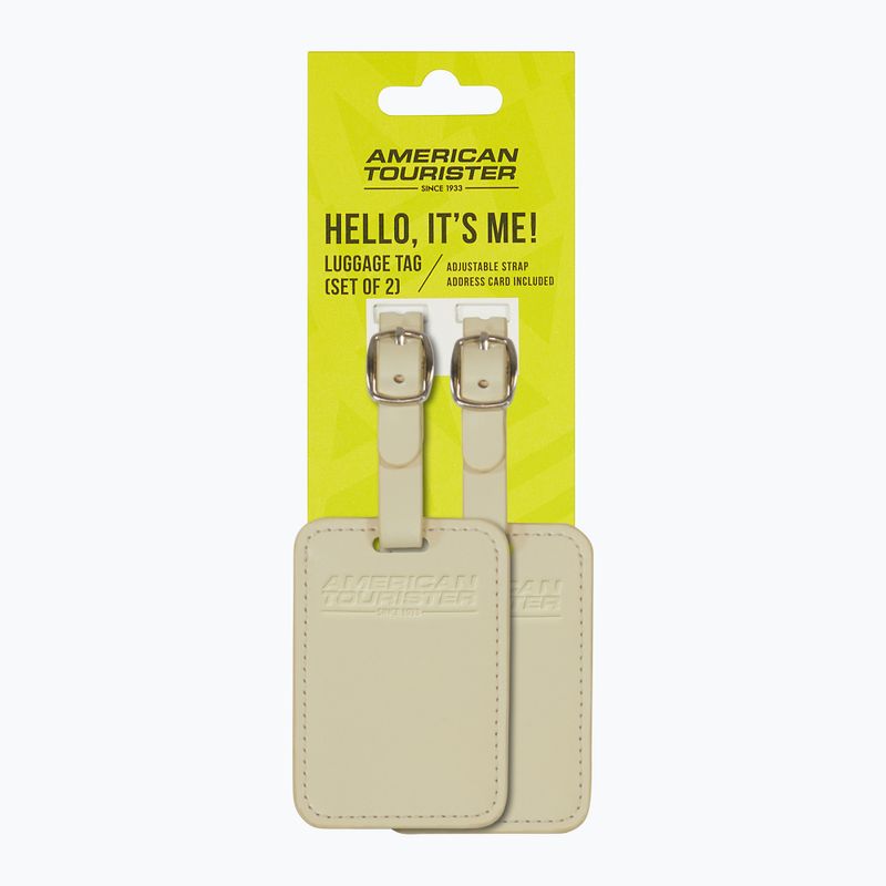 Etichetta per bagagli American Tourister Luggage Tag 2 pcs. coconut sand 4
