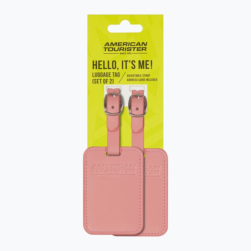 Etichetta per bagagli American Tourister Luggage Tag 2 pcs. solar pink 4