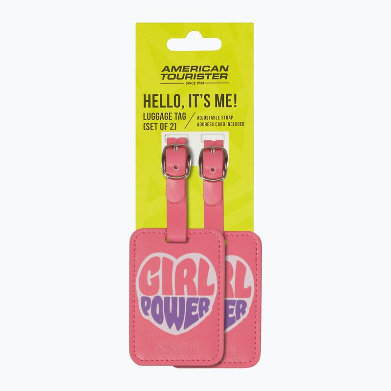 Etichetta per bagagli American Tourister Luggage Tag Print 2 pcs. girl power 4