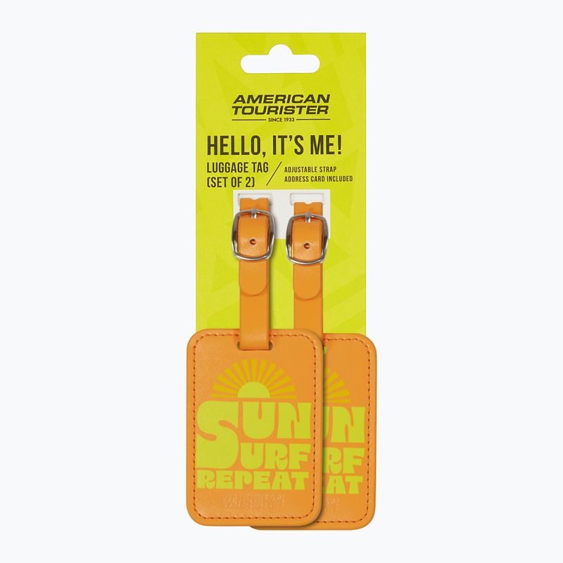 Etichetta per bagagli American Tourister Luggage Tag Print 2 pcs. sun surf repeat 4