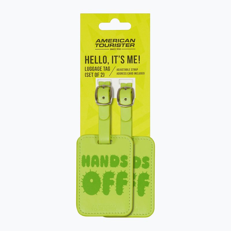 Etichetta per bagagli American Tourister Luggage Tag Print 2 pcs. jands off 4