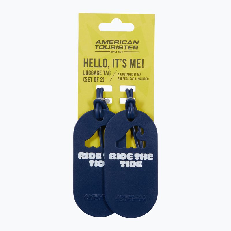Etichetta per bagagli American Tourister Luggage Tag Fun 2 pcs. ride the tide 4