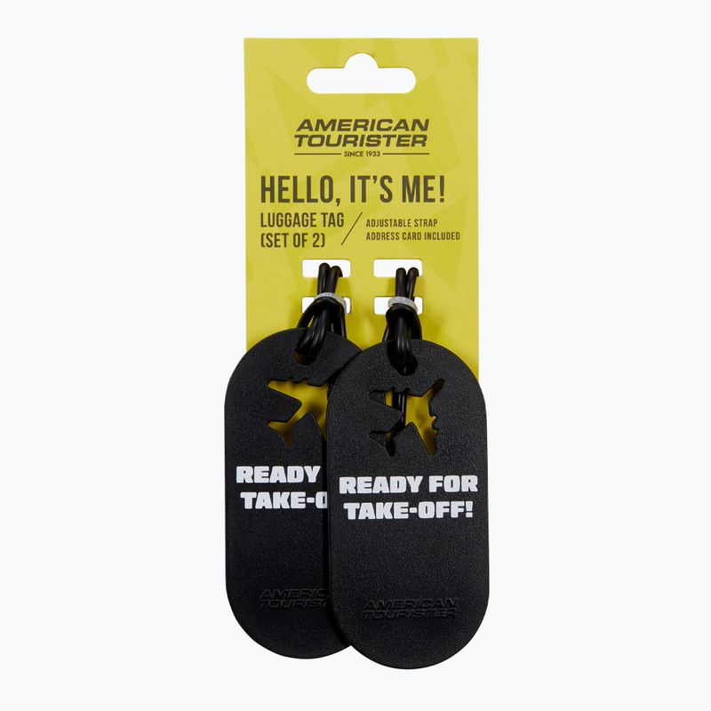 Etichetta per bagagli American Tourister Luggage Tag Fun 2 pcs. ready for take off 4