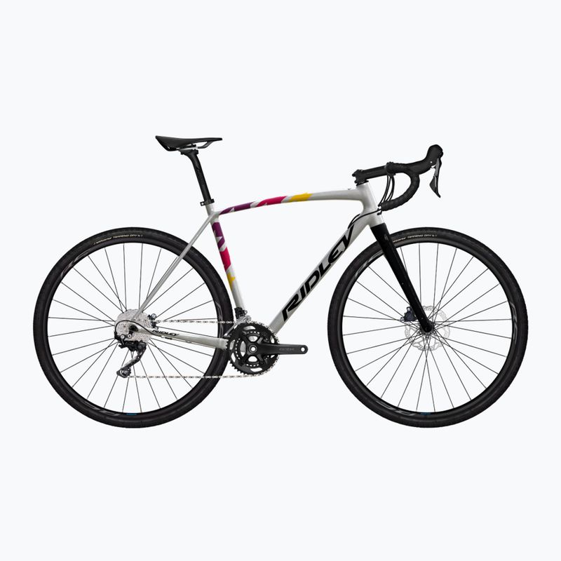 Ridley Kanzo A GRX400 2x argento/nero/viola/rosso/giallo bici da ghiaia