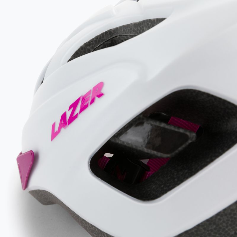 Casco da bici per bambini Lazer J1 rosa opaco/bianco 7