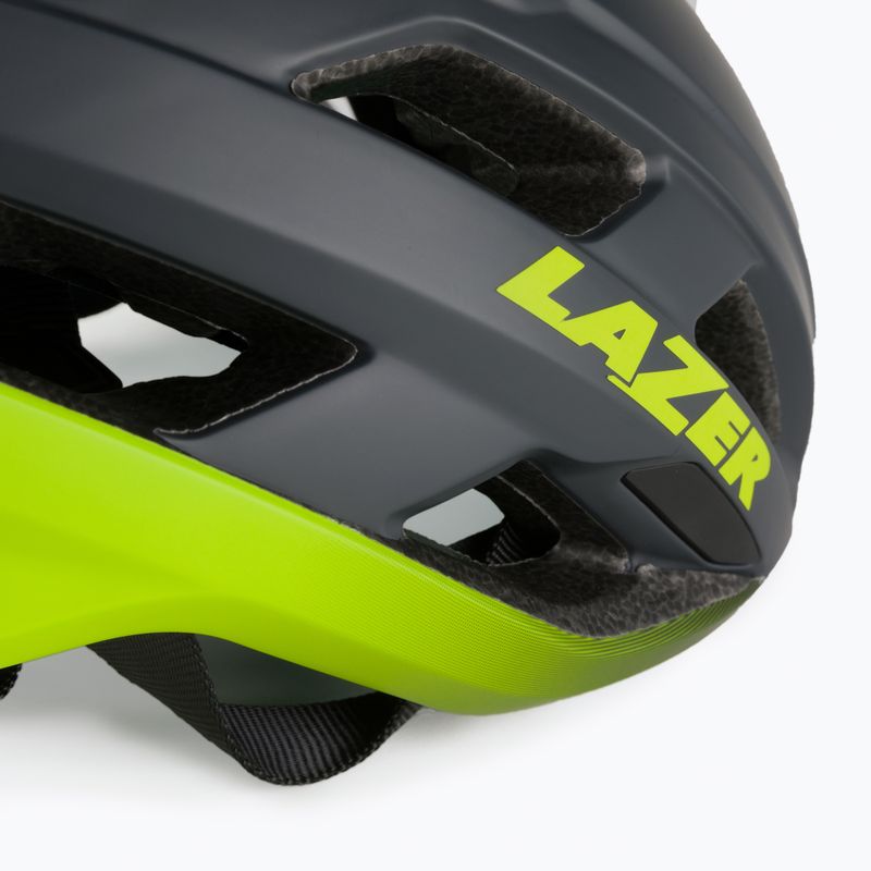 Casco da bici Lazer Strada KC grigio scuro opaco/giallo flash 7