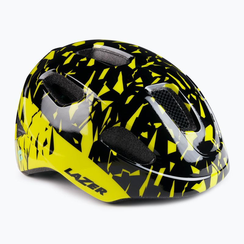 Casco da bicicletta per bambini Lazer Nutz KC nero flash/giallo