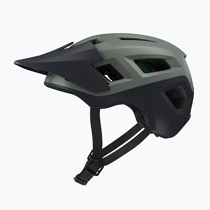 Casco da bicicletta Lazer Coyote KinetiCore opaco scuro/verde 2