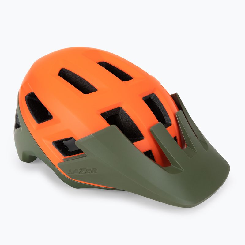 Casco da bicicletta Lazer Coyote KC arancio/verde opaco