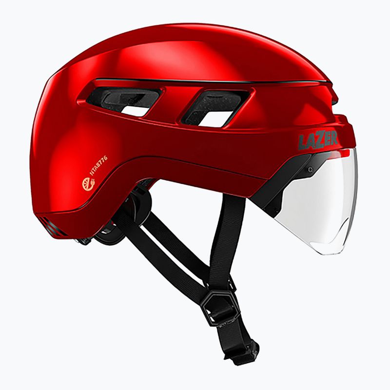 Casco da bici Lazer Urbanize NTA + Led rosso metallizzato