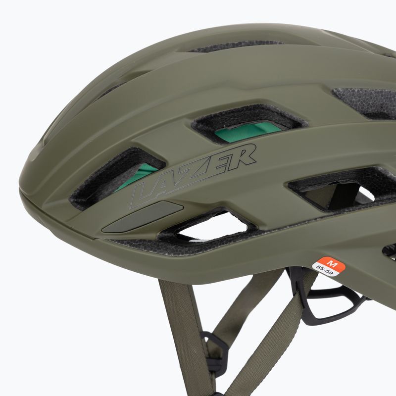 Casco da bicicletta Lazer Strada KinetiCore verde pino opaco 7