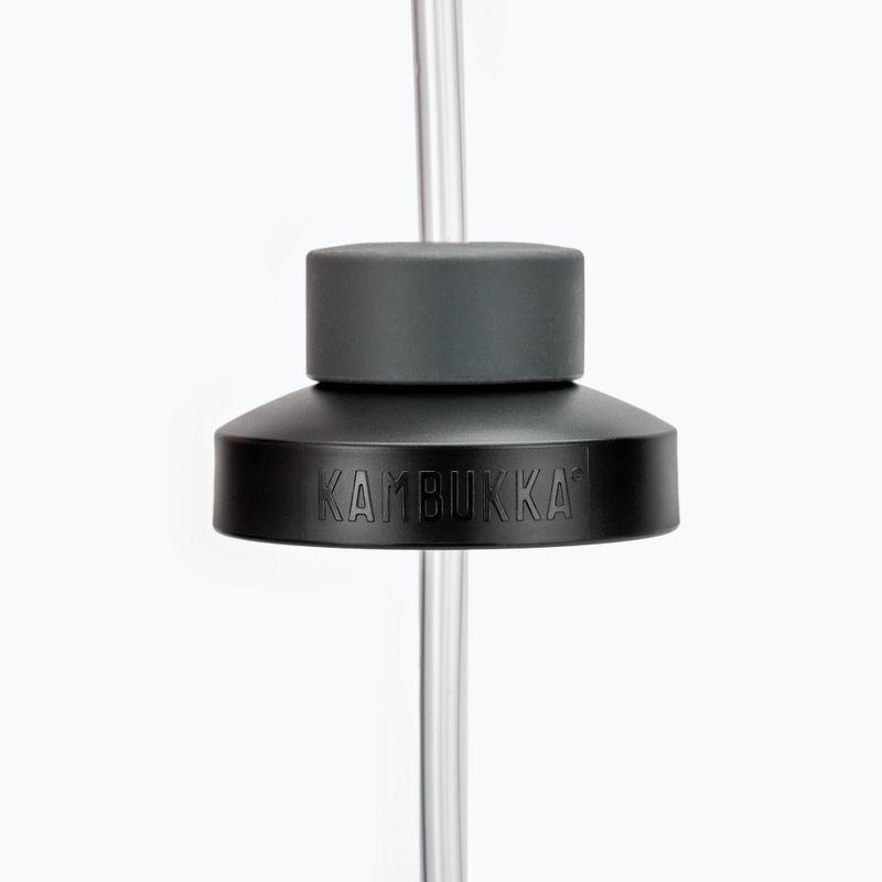 Tappo per bottiglia con cannuccia Kambukka Monza grigio/nero 3