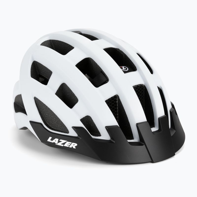 Casco da bicicletta Lazer Comp DLX mat bianco