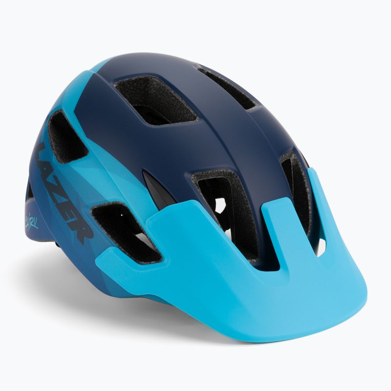 Casco da bicicletta Lazer Chiru in acciaio blu opaco
