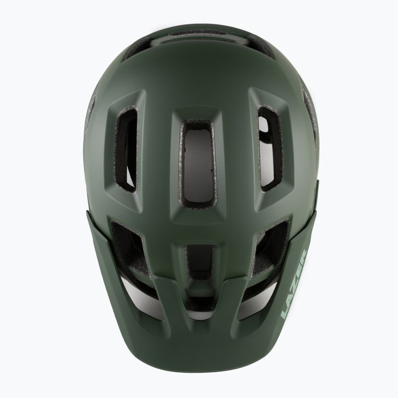 Casco da bicicletta Lazer Coyote scuro/verde opaco 6