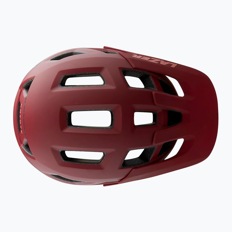 Casco da bicicletta Lazer Coyote rosso opaco rainforest 11