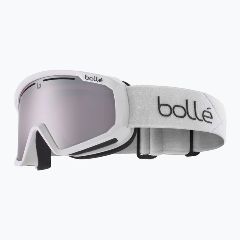 Occhiali da sci Bollé Y7 OTG bianco opaco/vermillon gun