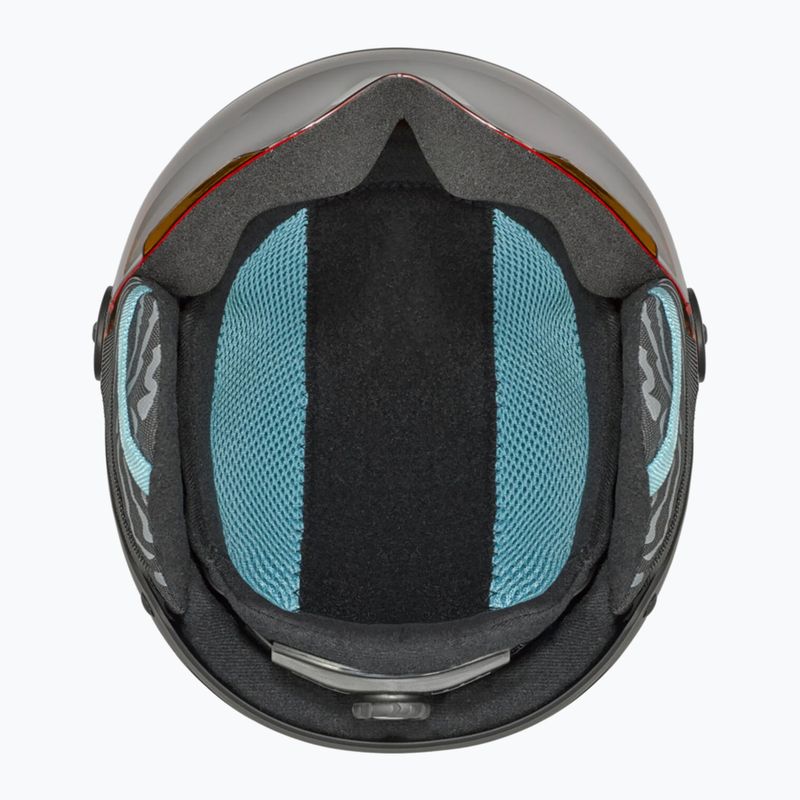 Casco da sci per bambini Bollé Quiz Visor Jr nero/blu opaco/arancio pistola 5