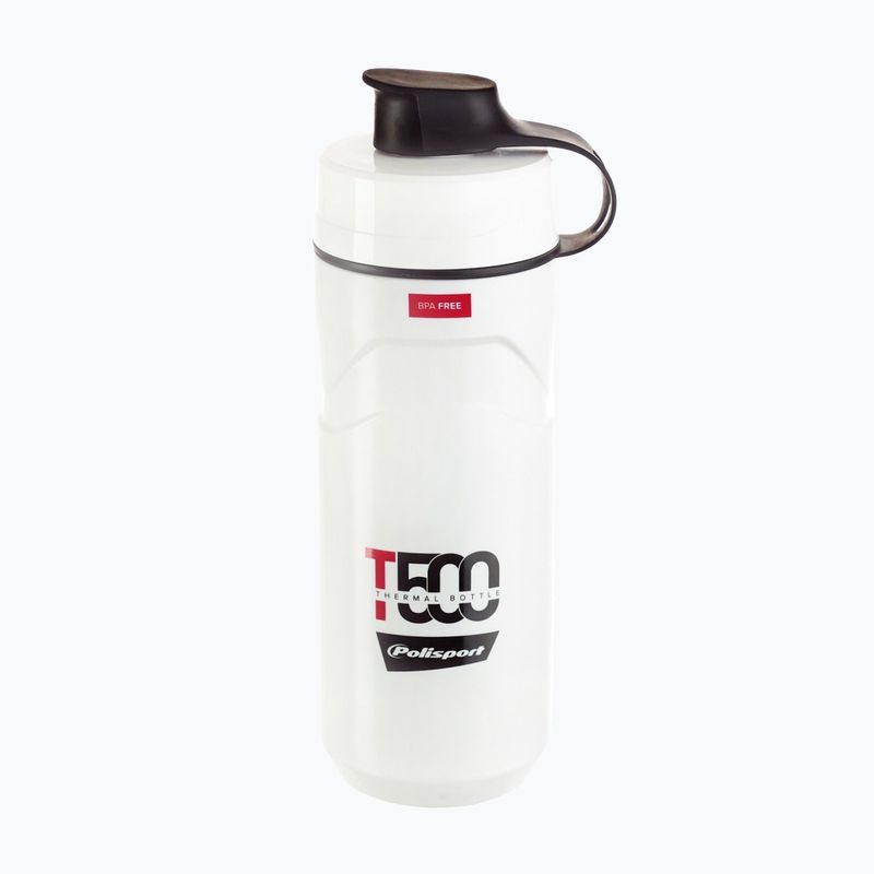 Bottiglia da bicicletta Polisport Thermal T500 500 ml bianco/rosso