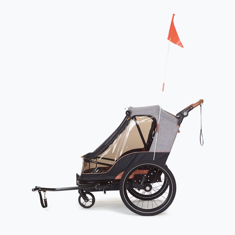 Rimorchio per bicicletta bobike Moobe grigio 5