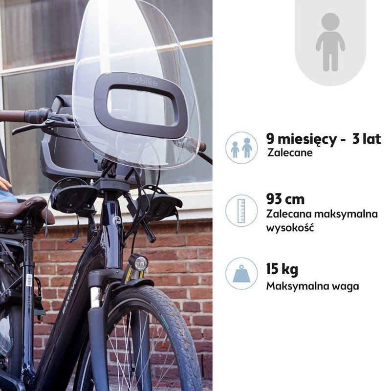Sella per bicicletta bobike One Mini urban grey 9