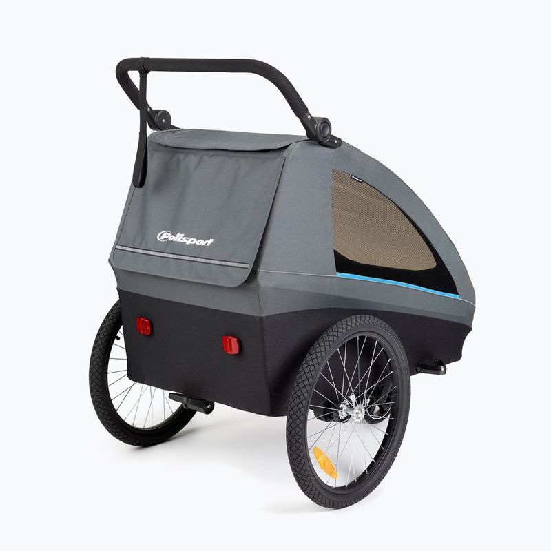 Rimorchio da bici Polisport Kids Trailer&Stroller black/grey 2
