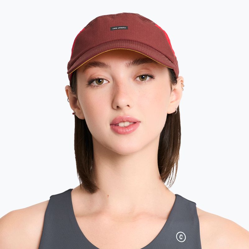 Cappellino con visiera Ciele Athletics GOCap Field IconicBar SL andorra/red 4