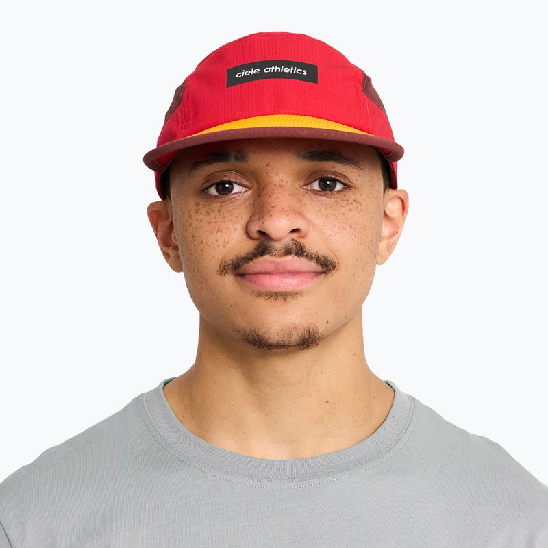 Cappellino con visiera Ciele Athletics GOCap Field Iconic Bar red/andorra 4