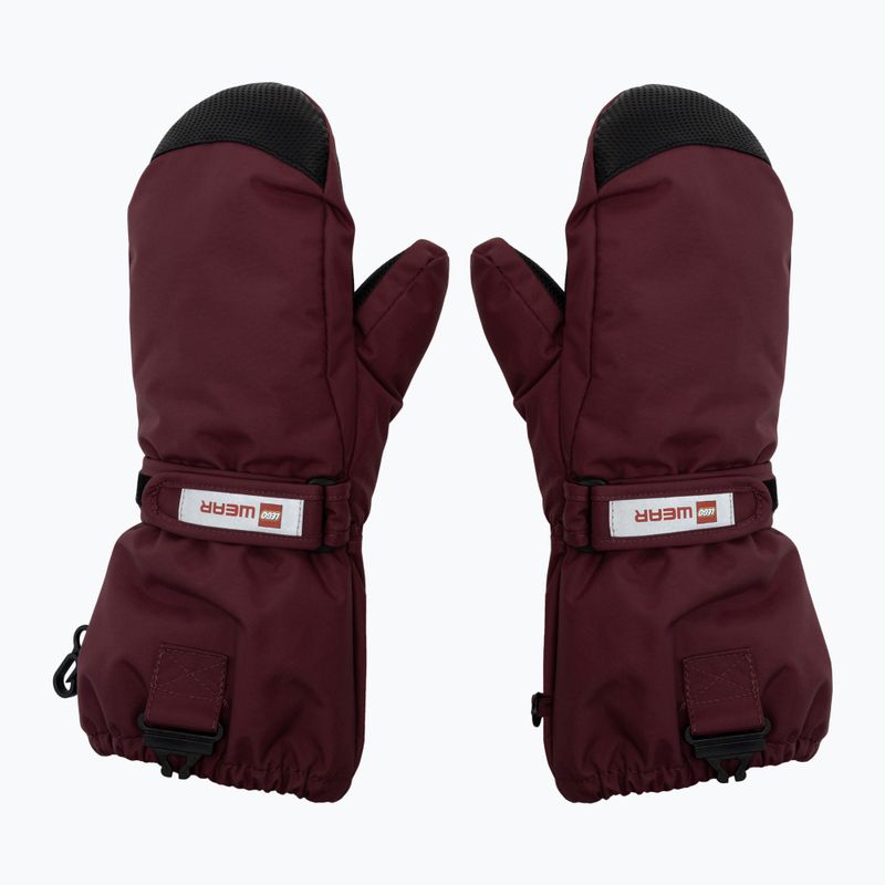 Guanti da sci per bambini LEGO Lwatlin 706 bordeaux 2