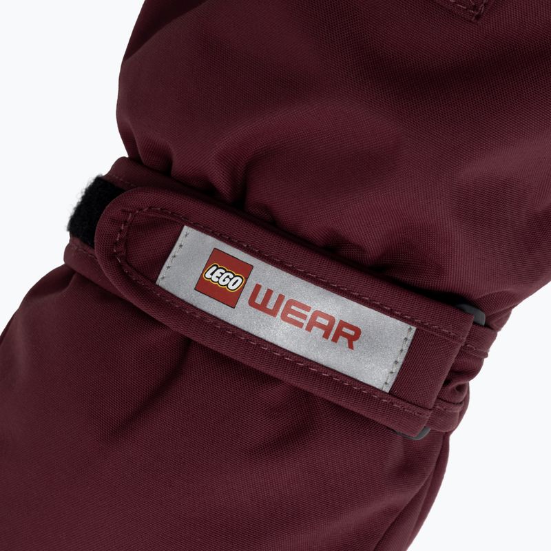 Guanti da sci per bambini LEGO Lwatlin 706 bordeaux 4
