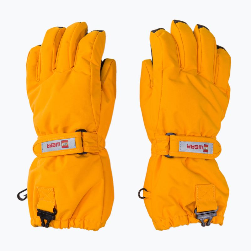 Guanti da sci per bambini LEGO Lwatlin 700 giallo scuro 3