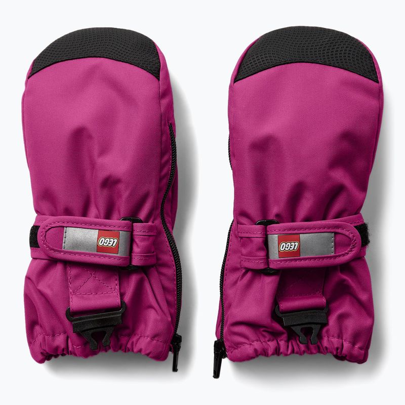 Guanti da sci LEGO Lwaripo per bambini 703 fucsia 2