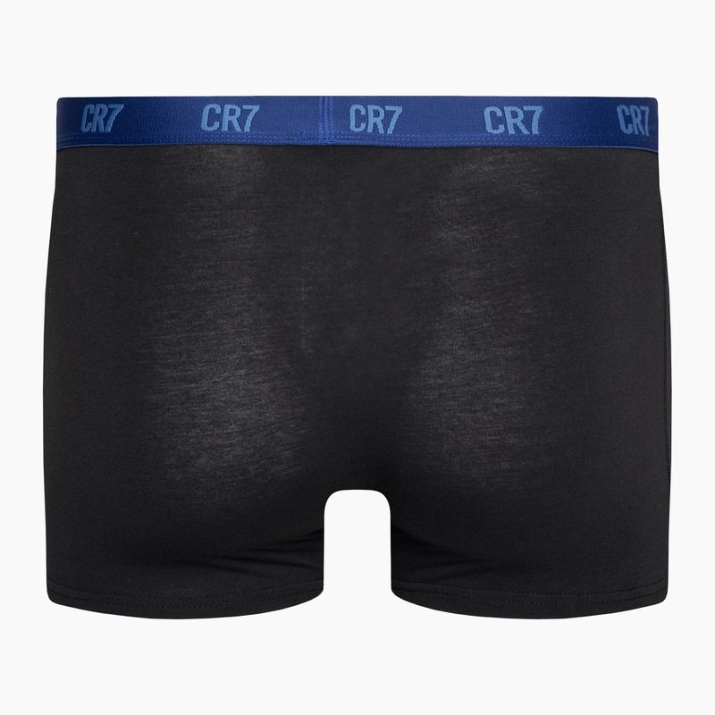 Boxer CR7 Basic Trunk da uomo 3 paia nero/blu 3