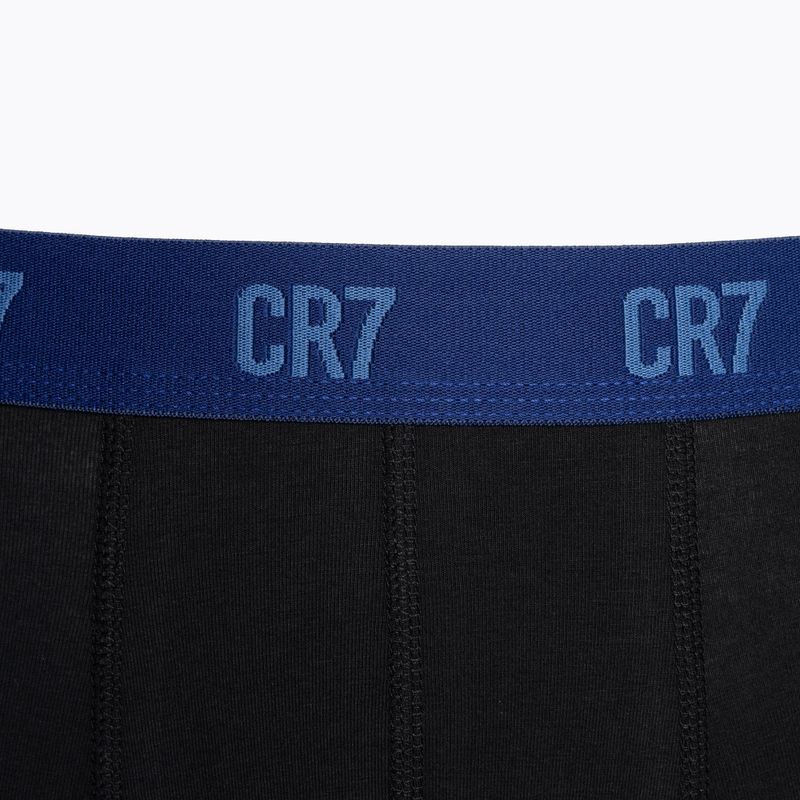 Boxer CR7 Basic Trunk da uomo 3 paia nero/blu 4