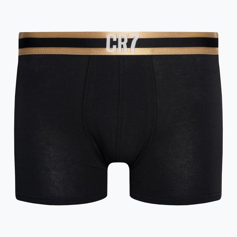 Boxer CR7 Basic Trunk da uomo 3 paia nero/oro 2