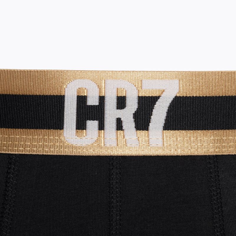 Boxer CR7 Basic Trunk da uomo 3 paia nero/oro 4