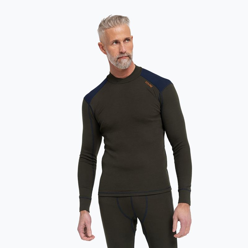 Felpa termica uomo Dovre Folded Collar khaki 2