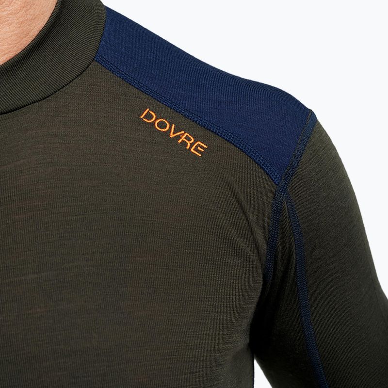 Felpa termica uomo Dovre Folded Collar khaki 3