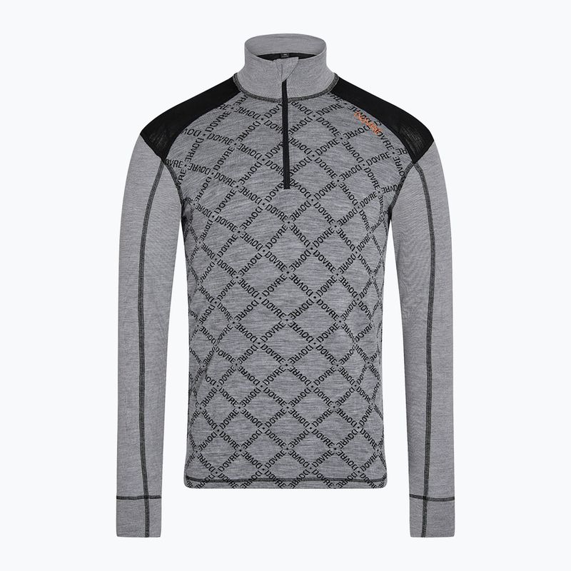 Felpa termica uomo Dovre Half Zip Jacquard grey 5