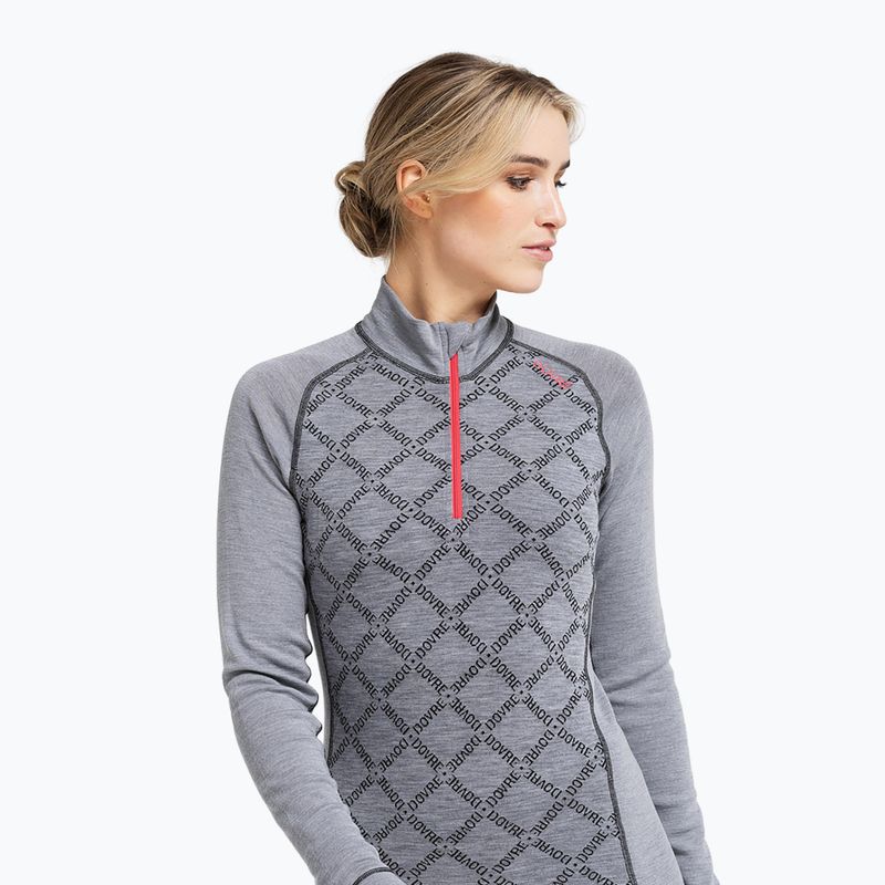 Felpa termica donna Dovre Half Zip Jacquard grey 2