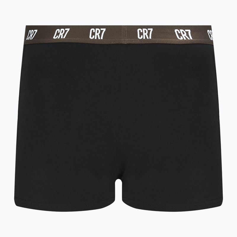 Boxer CR7 Basic Trunk da uomo 3 paia nero/marrone 3