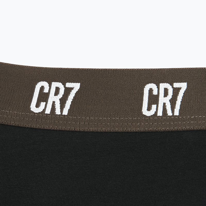 Boxer CR7 Basic Trunk da uomo 3 paia nero/marrone 4