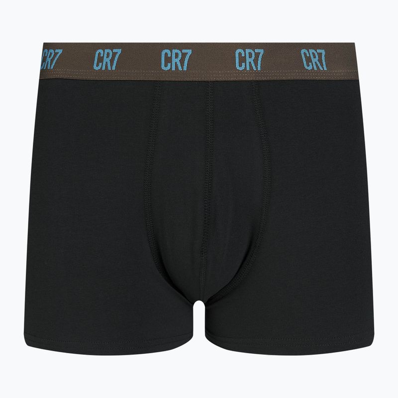 Boxer CR7 Basic Trunk da uomo 3 paia nero/marrone 5