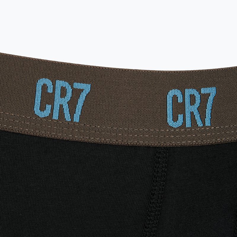 Boxer CR7 Basic Trunk da uomo 3 paia nero/marrone 7